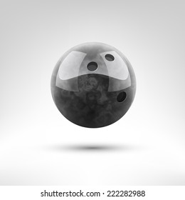 Isolated black bowling ball vector illustration