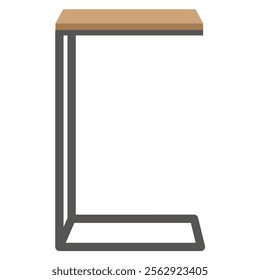 Isolated black and brown end table in flat style. Vector illustration