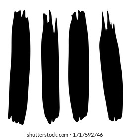 Pincel negro aislado hecho a mano