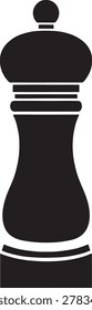 Isolated black chess king piece with classic design and clean lines