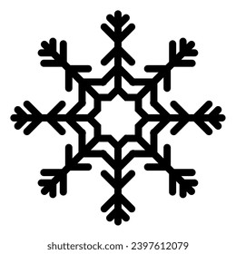 Isolated black christmas snowflake icon Vector illustration