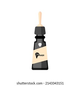 Isolated black cream men makeup beauty vector illustration