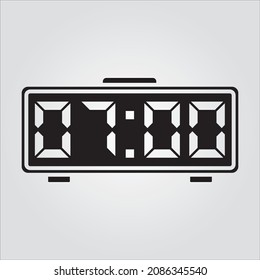 Isolated Black Digital Clock Multi Purpose Vector Images Transparent Scalable Vector Graphic