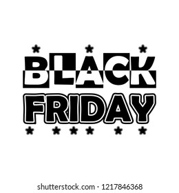 Isolated black friday banner. Vector illustration design