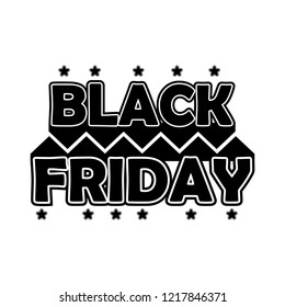 Isolated black friday banner. Vector illustration design
