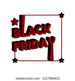 Isolated black friday banner. Vector illustration design