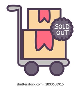 Isolated black friday gift box icon - Vector