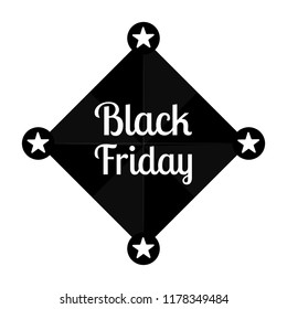 Isolated black friday label