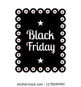 Isolated black friday label