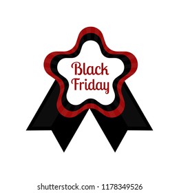 Isolated black friday label