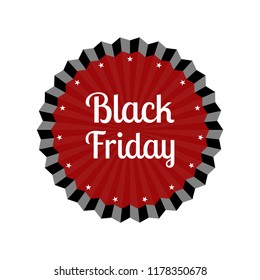 Isolated black friday label