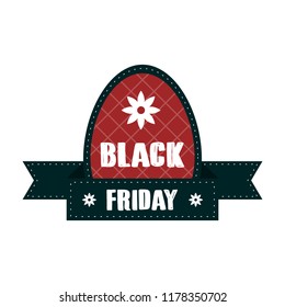 Isolated black friday label