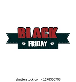 Isolated black friday label