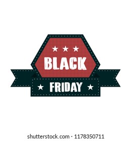 Isolated black friday label