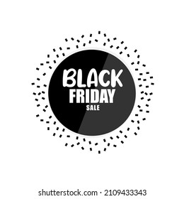 Descuento de etiqueta de viernes negro aislado Ilustración de vectores