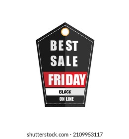 Isolated black friday label discount Vector illustration
