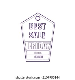 Isolated black friday label discount Vector illustration