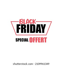 Isolated black friday label discount Vector illustration