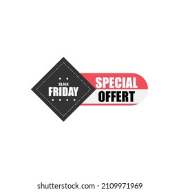 Isolated black friday label discount Vector illustration