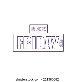 Descuento de etiqueta de viernes negro aislado Ilustración de vectores