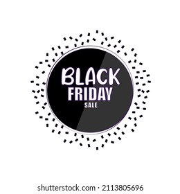 Isolated black friday label discount Vector illustration