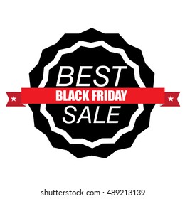 Isolated black friday label on a white background, Vector illustration