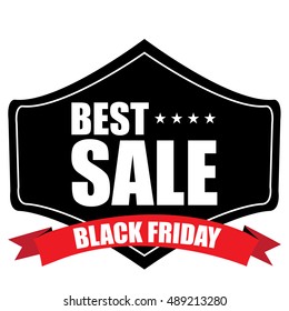 Isolated black friday label on a white background, Vector illustration