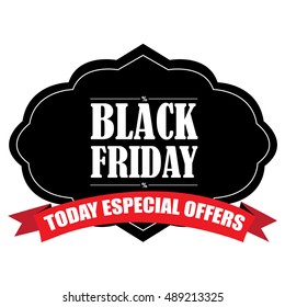 Isolated black friday label on a white background, Vector illustration