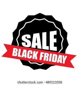 Isolated black friday label on a white background, Vector illustration