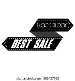 Isolated black friday label on a white background, Vector illustration