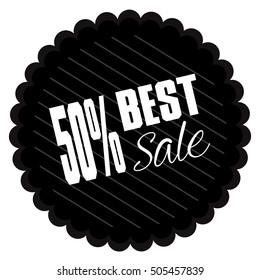 Isolated black friday label on a white background, Vector illustration