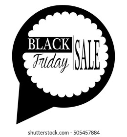 Isolated black friday label on a white background, Vector illustration