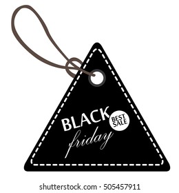 Isolated black friday label on a white background, Vector illustration