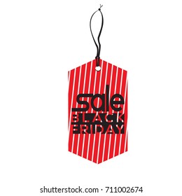 Isolated black friday label on a white background, Vector illustration