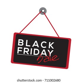 Isolated black friday label on a white background, Vector illustration