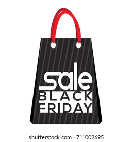 Isolated black friday label on a white background, Vector illustration