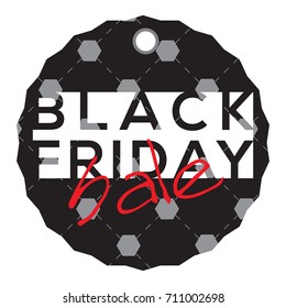 Isolated black friday label on a white background, Vector illustration