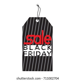 Isolated black friday label on a white background, Vector illustration