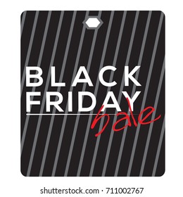 Isolated black friday label on a white background, Vector illustration