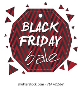 Isolated black friday label on a white background, Vector illustration