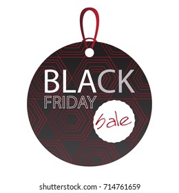 Isolated black friday label on a white background, Vector illustration