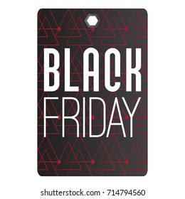 Isolated black friday label on a white background, Vector illustration