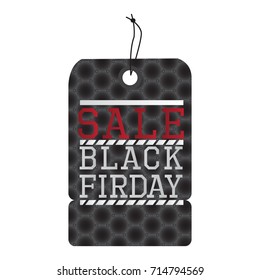 Isolated black friday label on a white background, Vector illustration