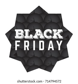 Isolated black friday label on a white background, Vector illustration