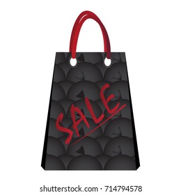 Isolated black friday label on a white background, Vector illustration