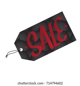 Isolated black friday label on a white background, Vector illustration
