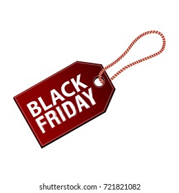 Isolated black friday label on a white background, vector illustration