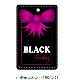 Isolated black friday label on a white background, Vector illustration