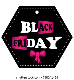 Isolated black friday label on a white background, Vector illustration