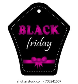 Isolated black friday label on a white background, Vector illustration